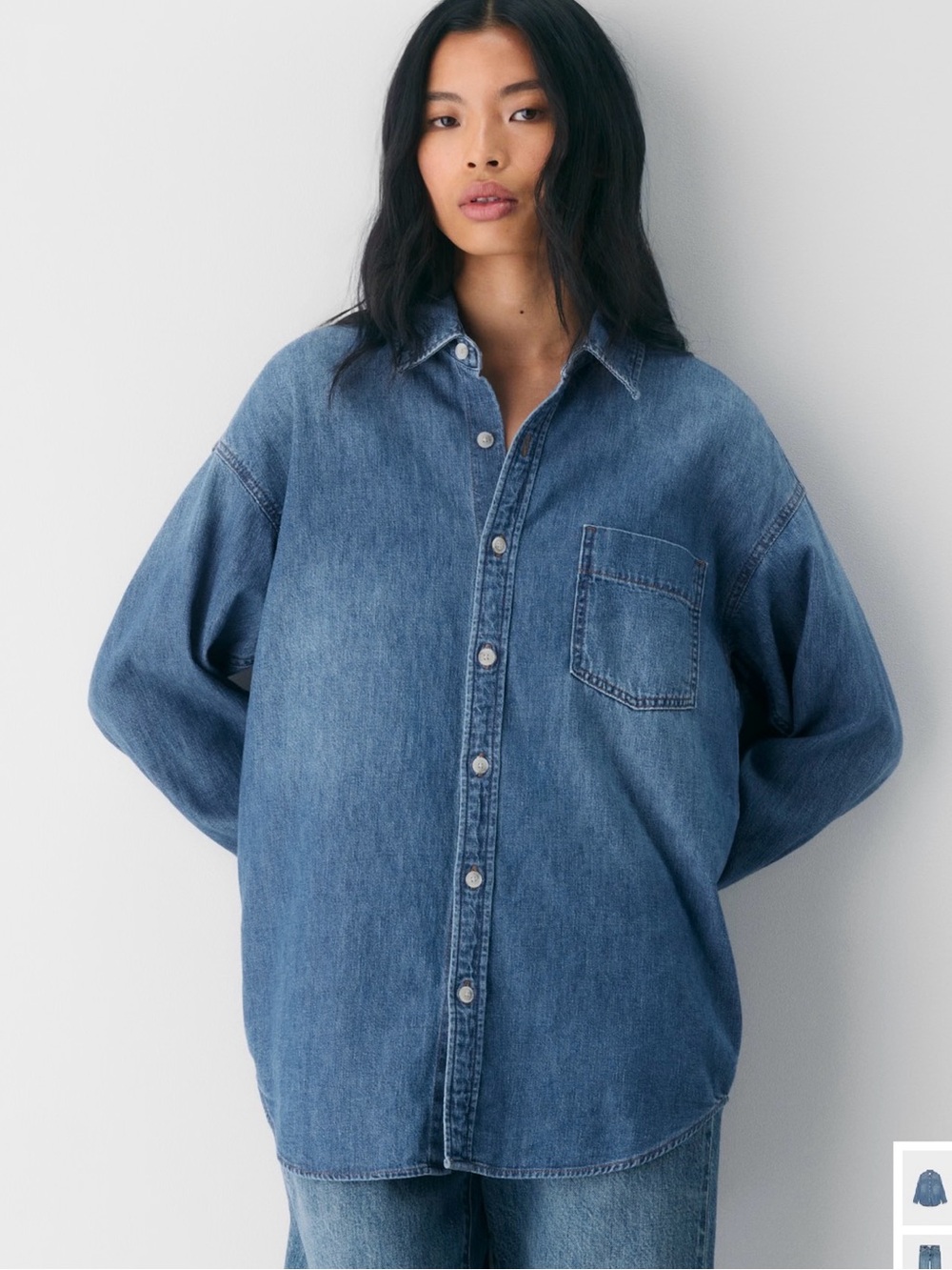 Retail~ 98$ Denim Forum The '80s Comfy Denim Shirt